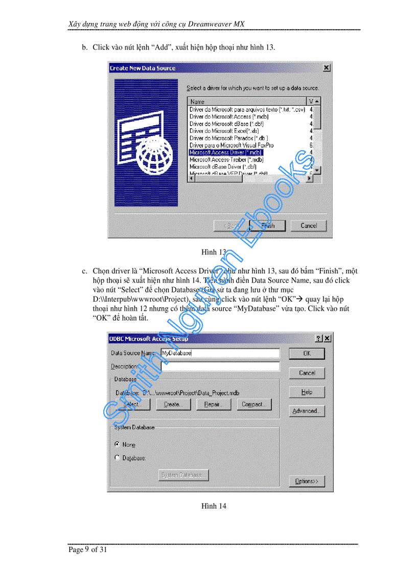image for page Hướng dẫn xây dựng ứng dụng Web với DreamWearver