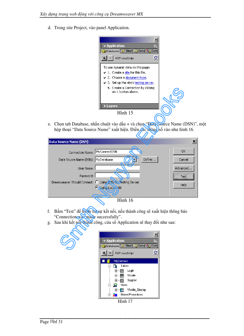 image for page Hướng dẫn xây dựng ứng dụng Web với DreamWearver