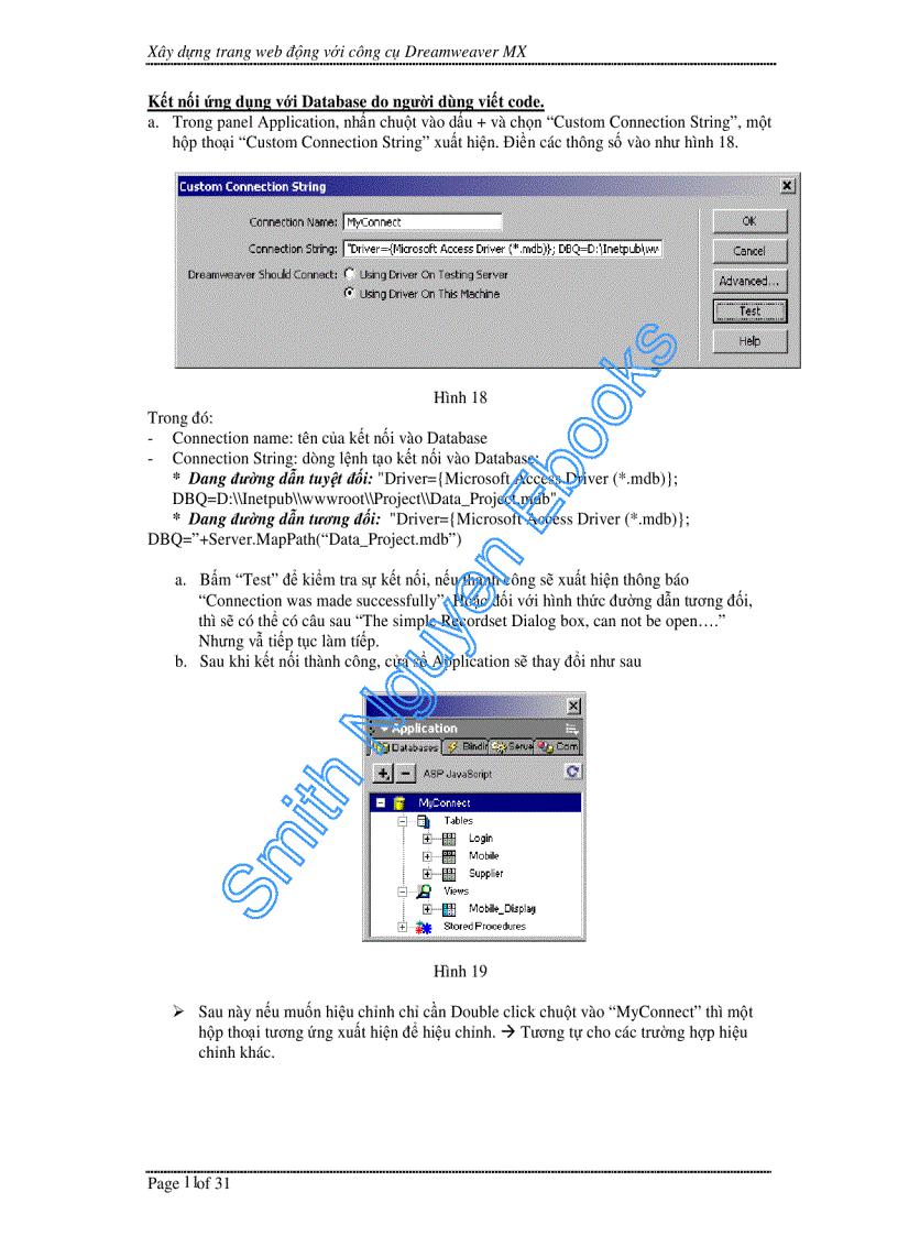 image for page Hướng dẫn xây dựng ứng dụng Web với DreamWearver