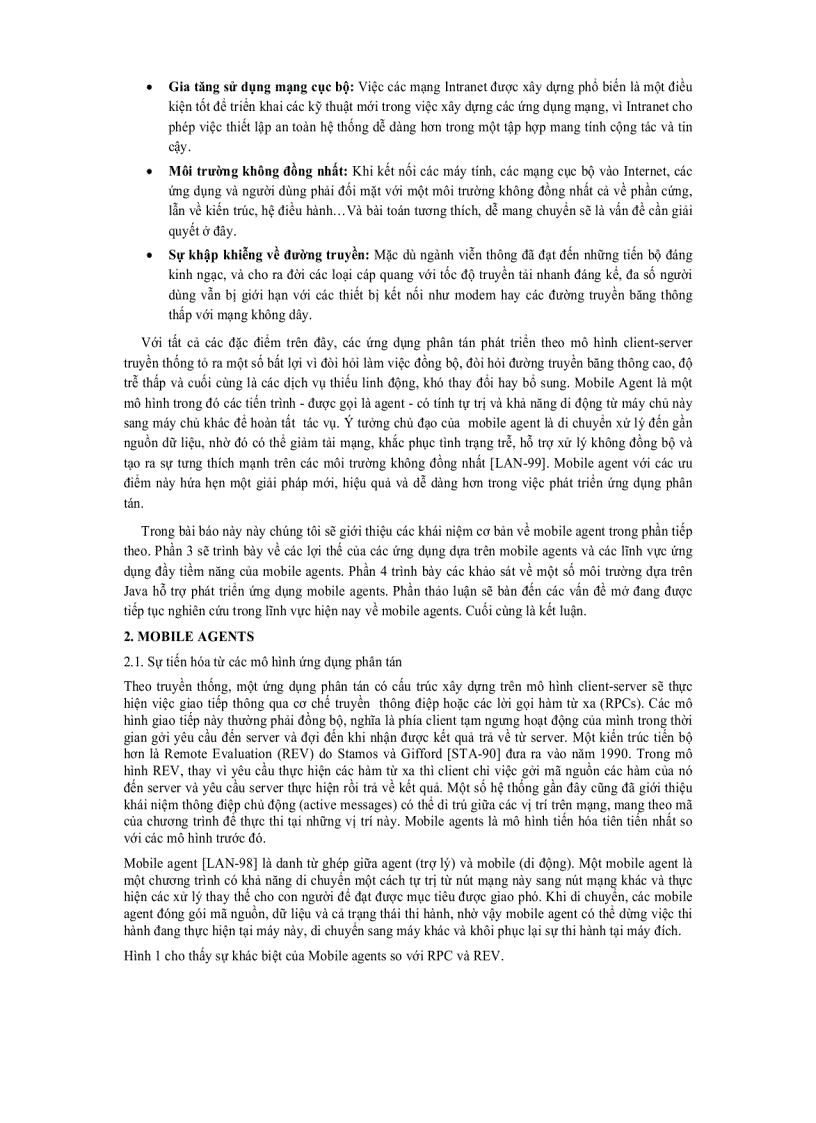 image for page Tổng quan về Mobile Agents