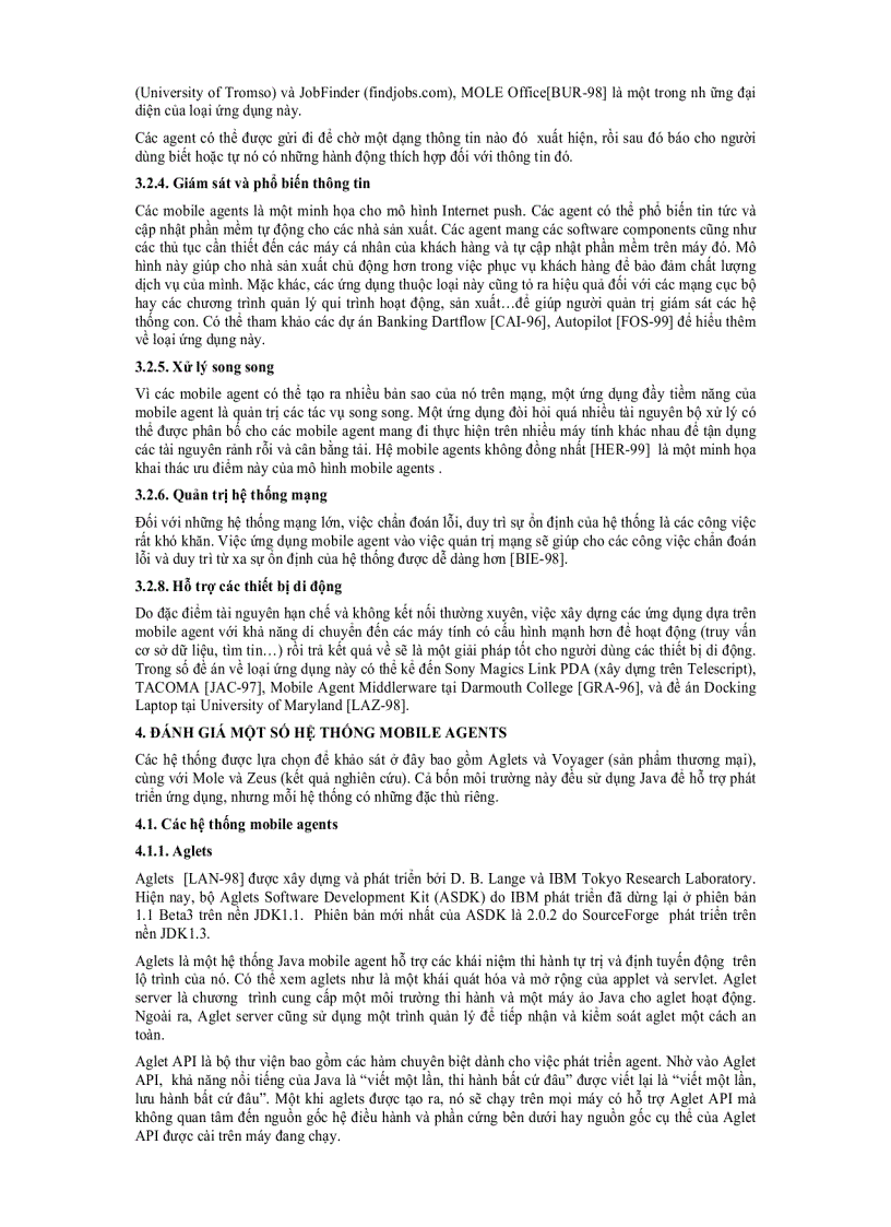 image for page Tổng quan về Mobile Agents