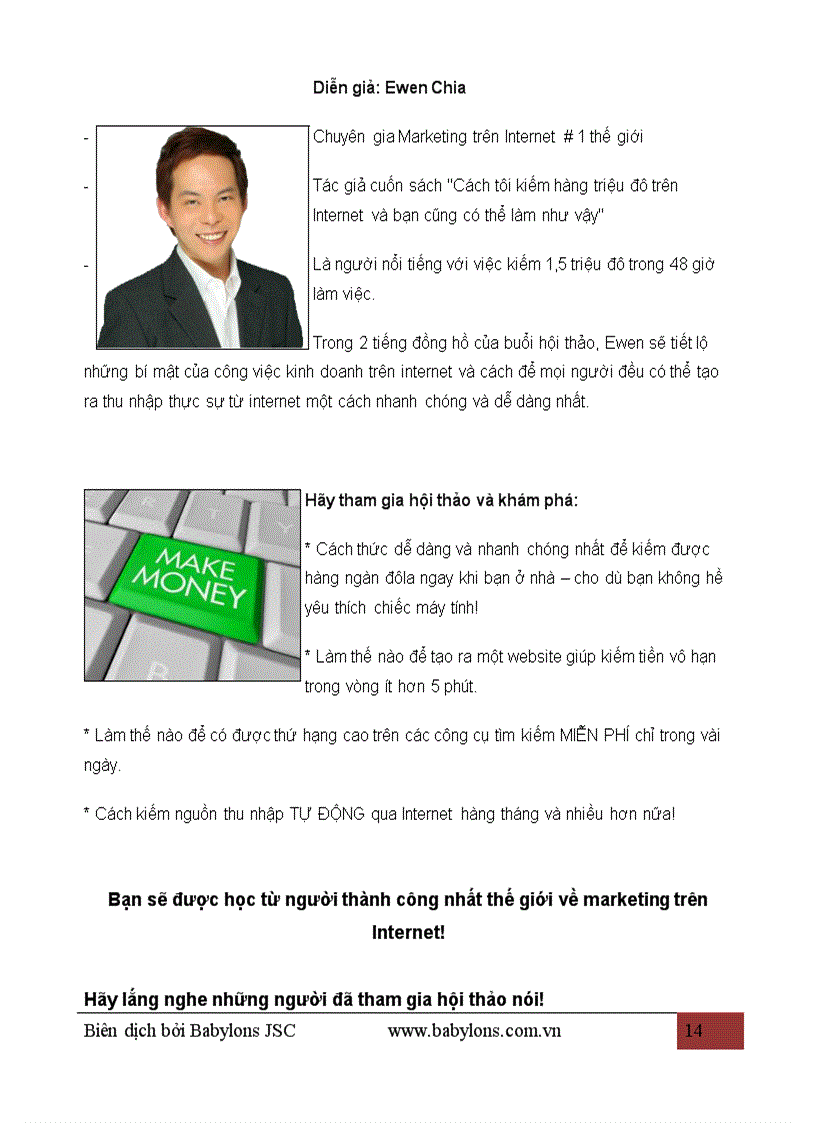 image for page Kiếm Tiền Từ Thông Tin