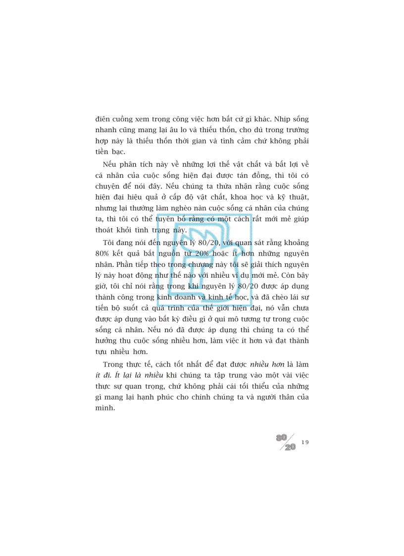 image for page Sống theo phương thức 80 20