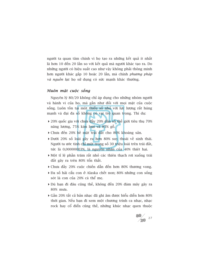 image for page Sống theo phương thức 80 20