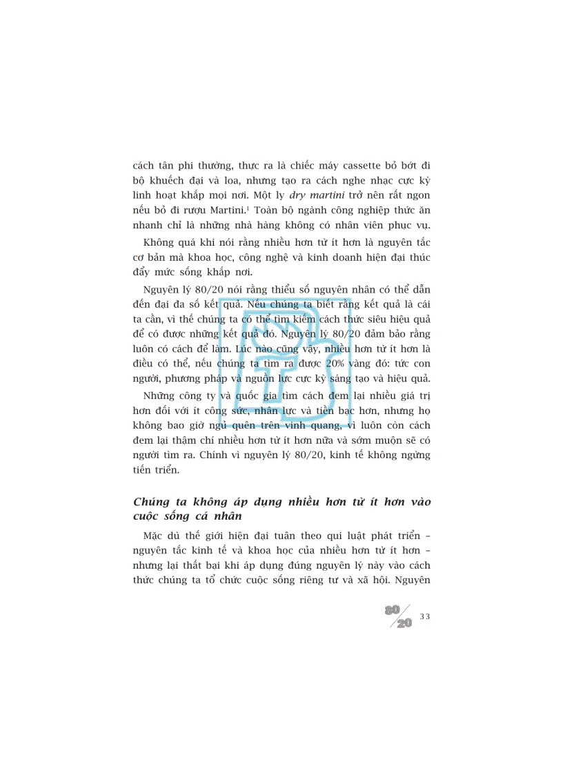image for page Sống theo phương thức 80 20