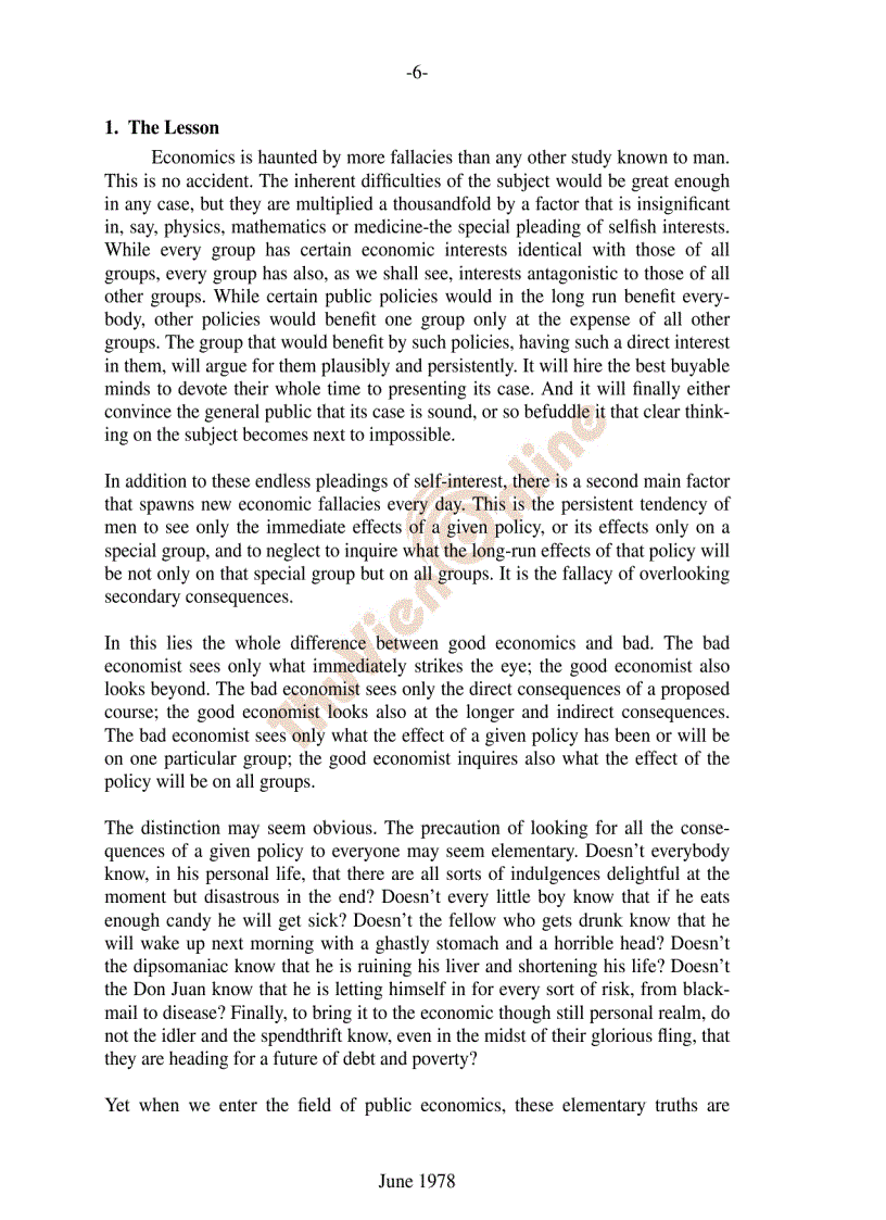 image for page Economics in one lesson Hiểu kinh tế học trong một bài học