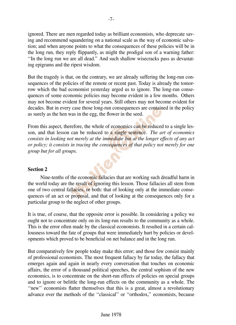 image for page Economics in one lesson Hiểu kinh tế học trong một bài học