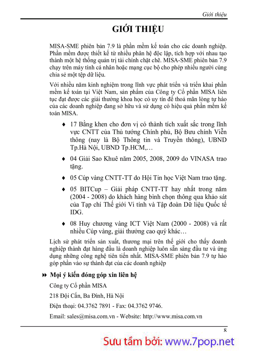 image for page Hướng dẫn sử dụng phần mềm kế toán MISA 7 9