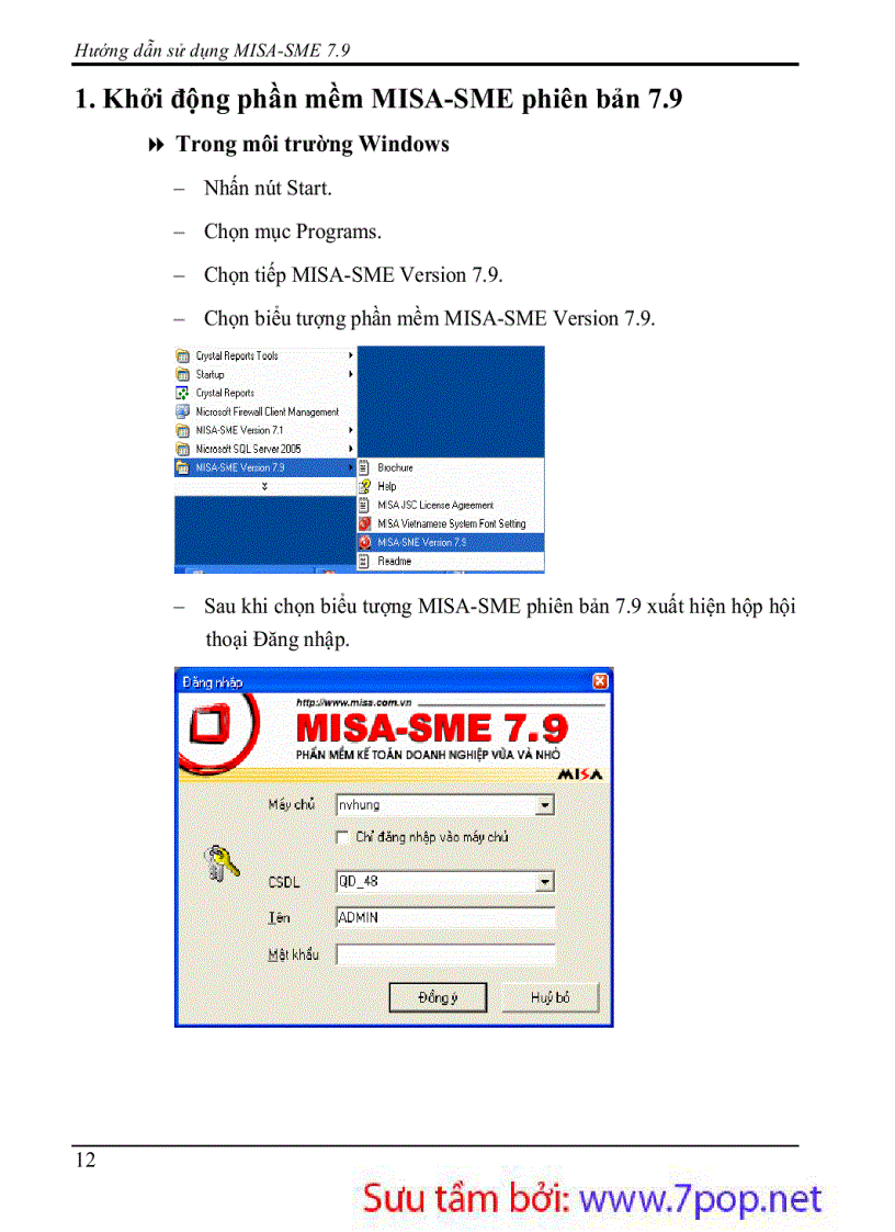 image for page Hướng dẫn sử dụng phần mềm kế toán MISA 7 9