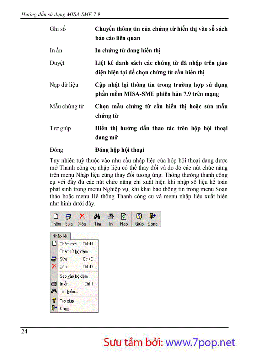 image for page Hướng dẫn sử dụng phần mềm kế toán MISA 7 9