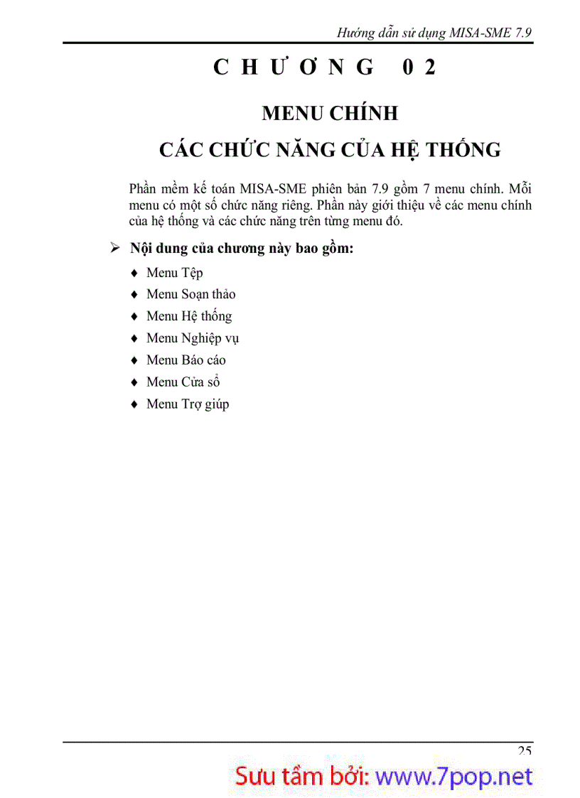 image for page Hướng dẫn sử dụng phần mềm kế toán MISA 7 9