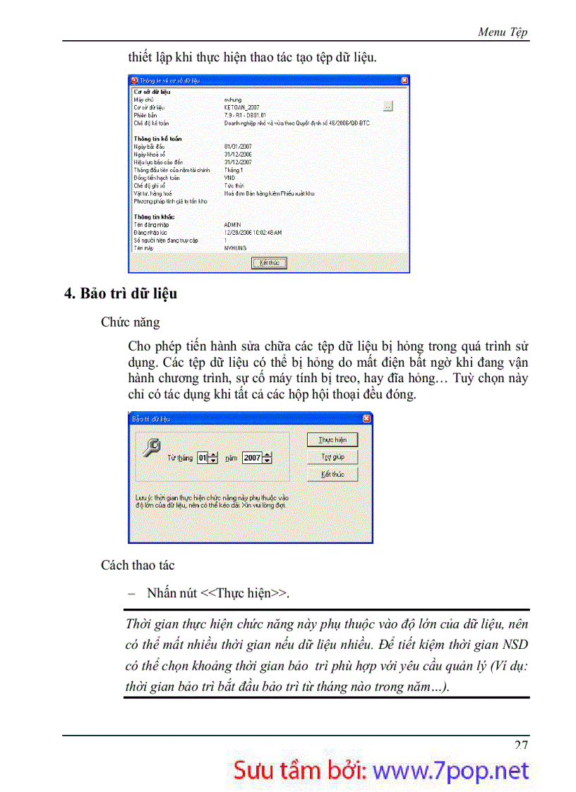 image for page Hướng dẫn sử dụng phần mềm kế toán MISA 7 9