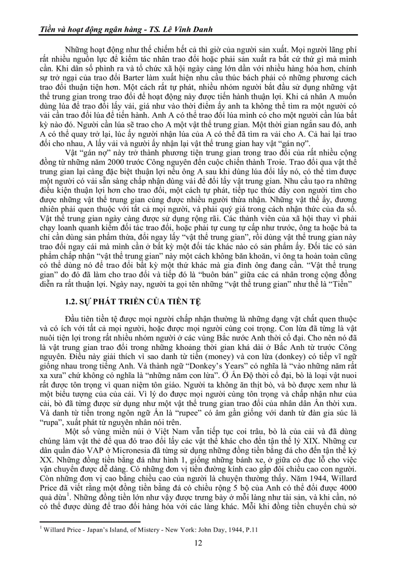 image for page Tiền và hoạt động ngân hàng TS Lê Vinh Danh