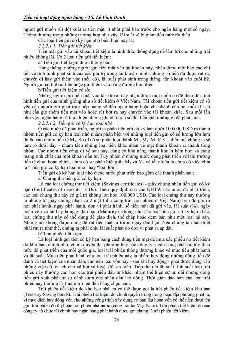 image for page Tiền và hoạt động ngân hàng TS Lê Vinh Danh