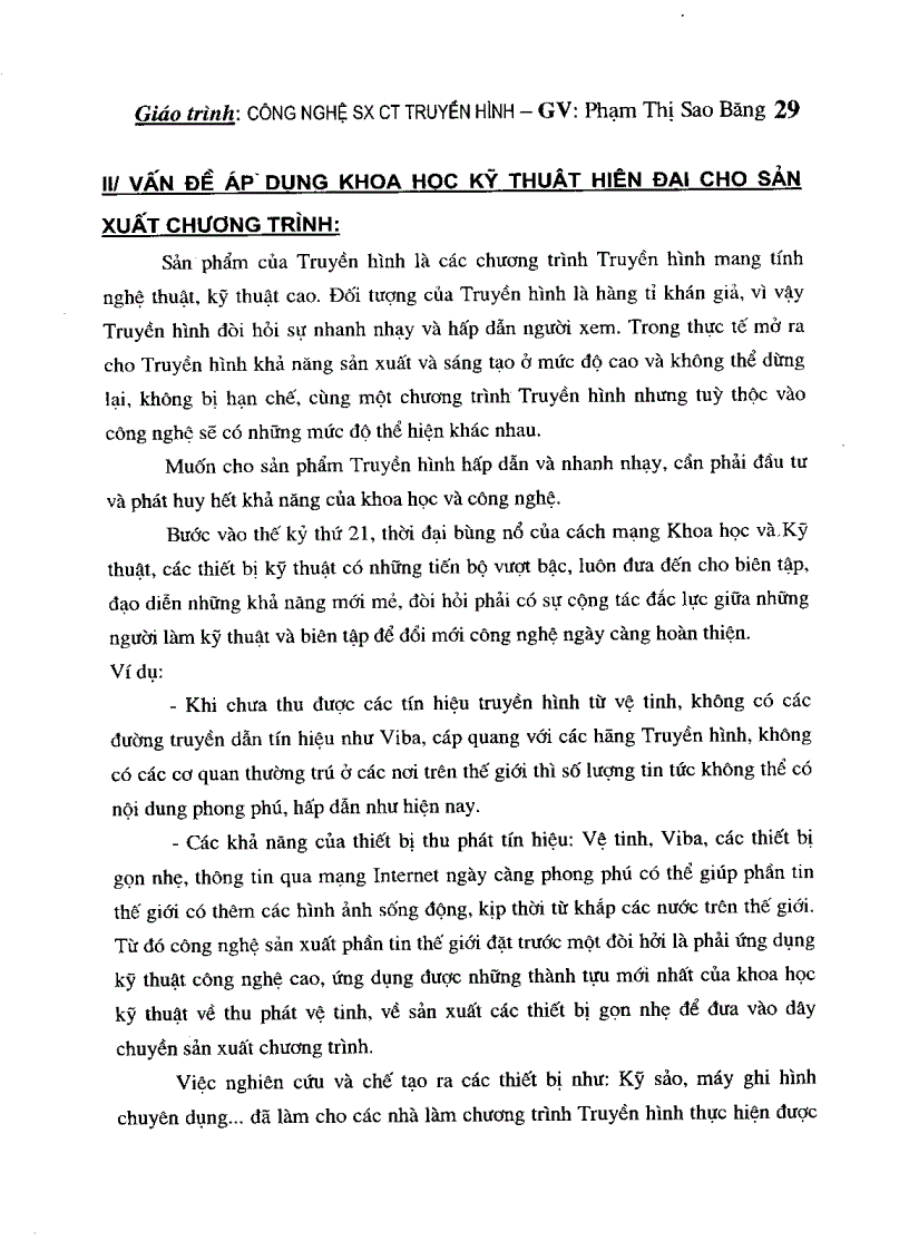 image for page Giáo trình công nghệ sản xuất chương trình truyền hình