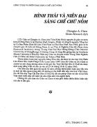 Hình thái và niên đại sáng chế chữ nôm Chingho A Chen