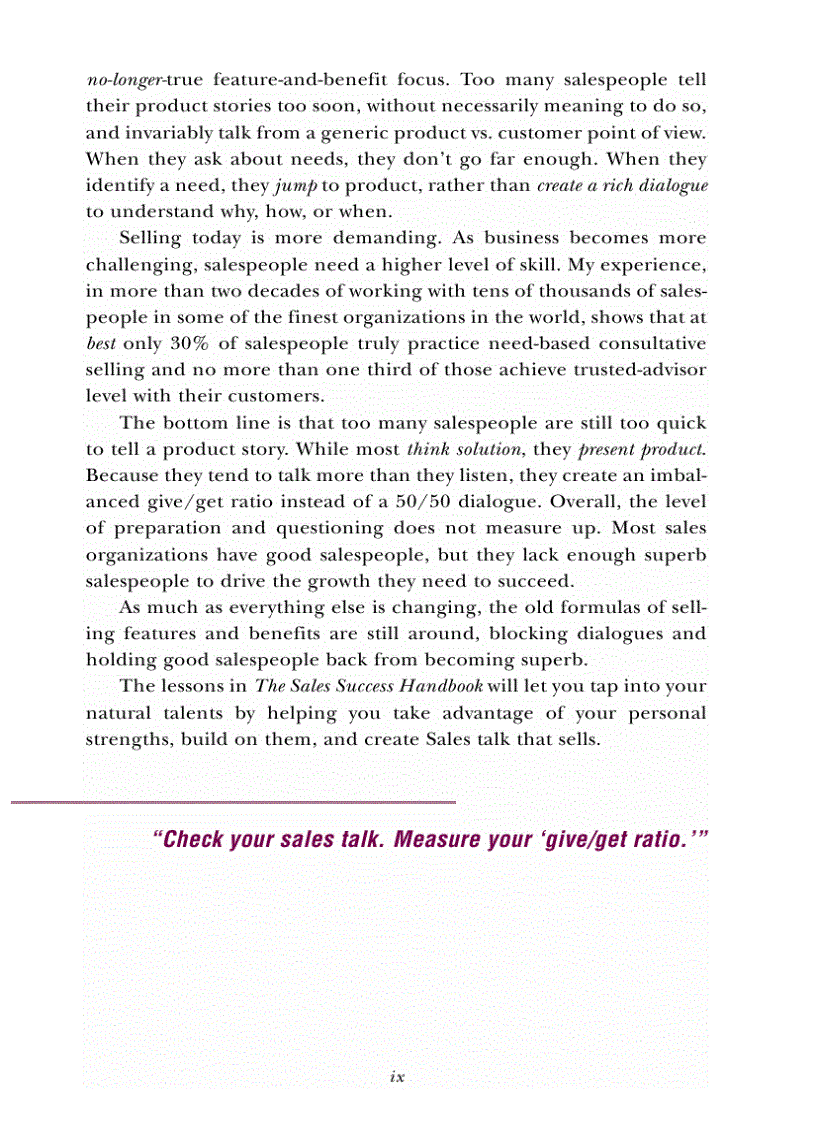 image for page The Sales Success Handbook