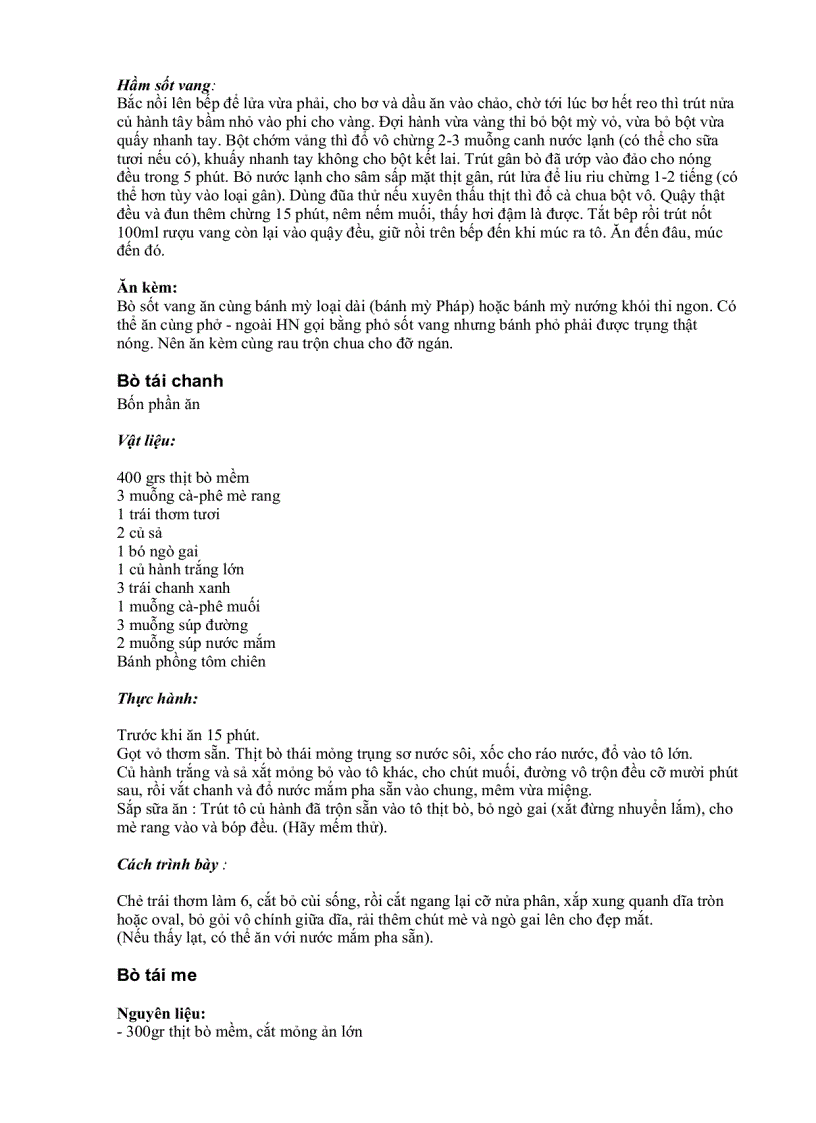 image for page Các món ăn chế biến từ thịt bò