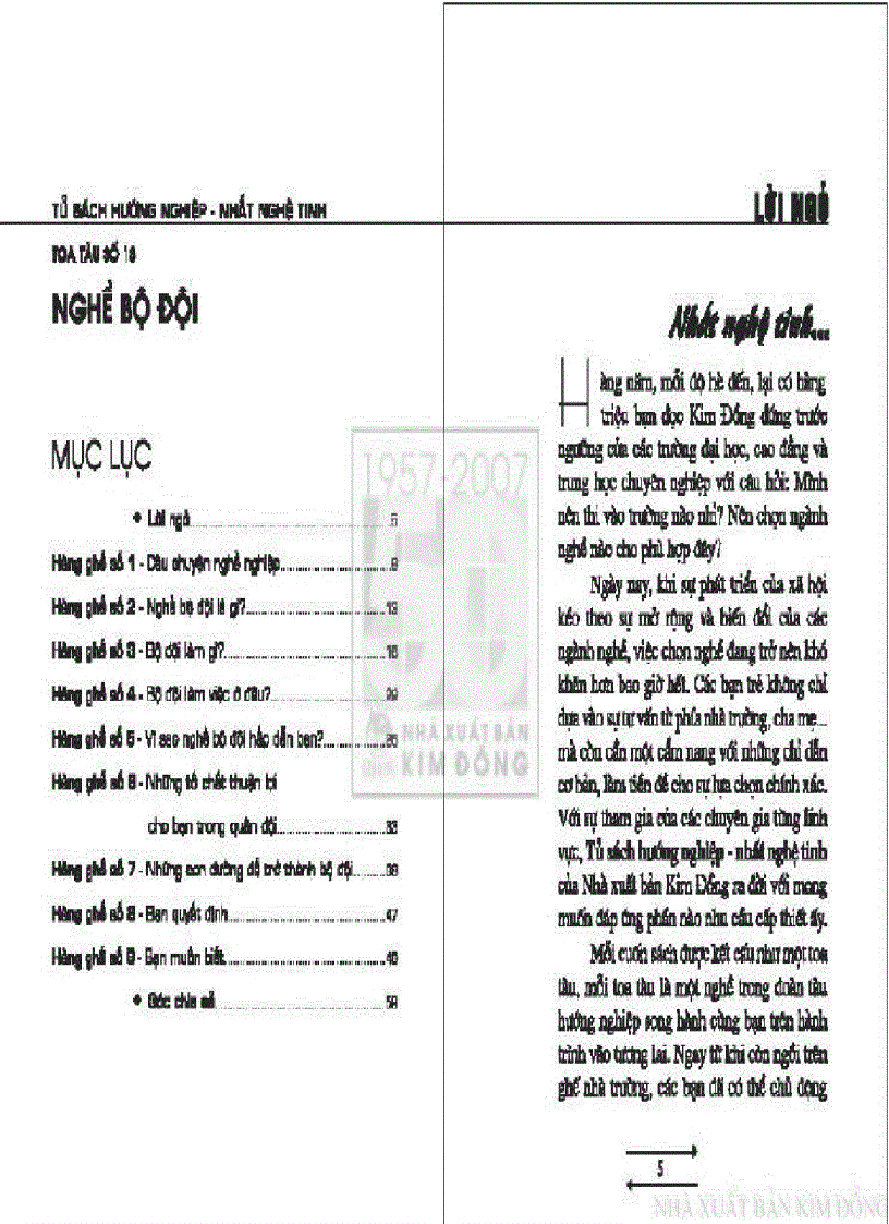 image for page Tủ sách hướng nghiệp Nghề Bộ đội