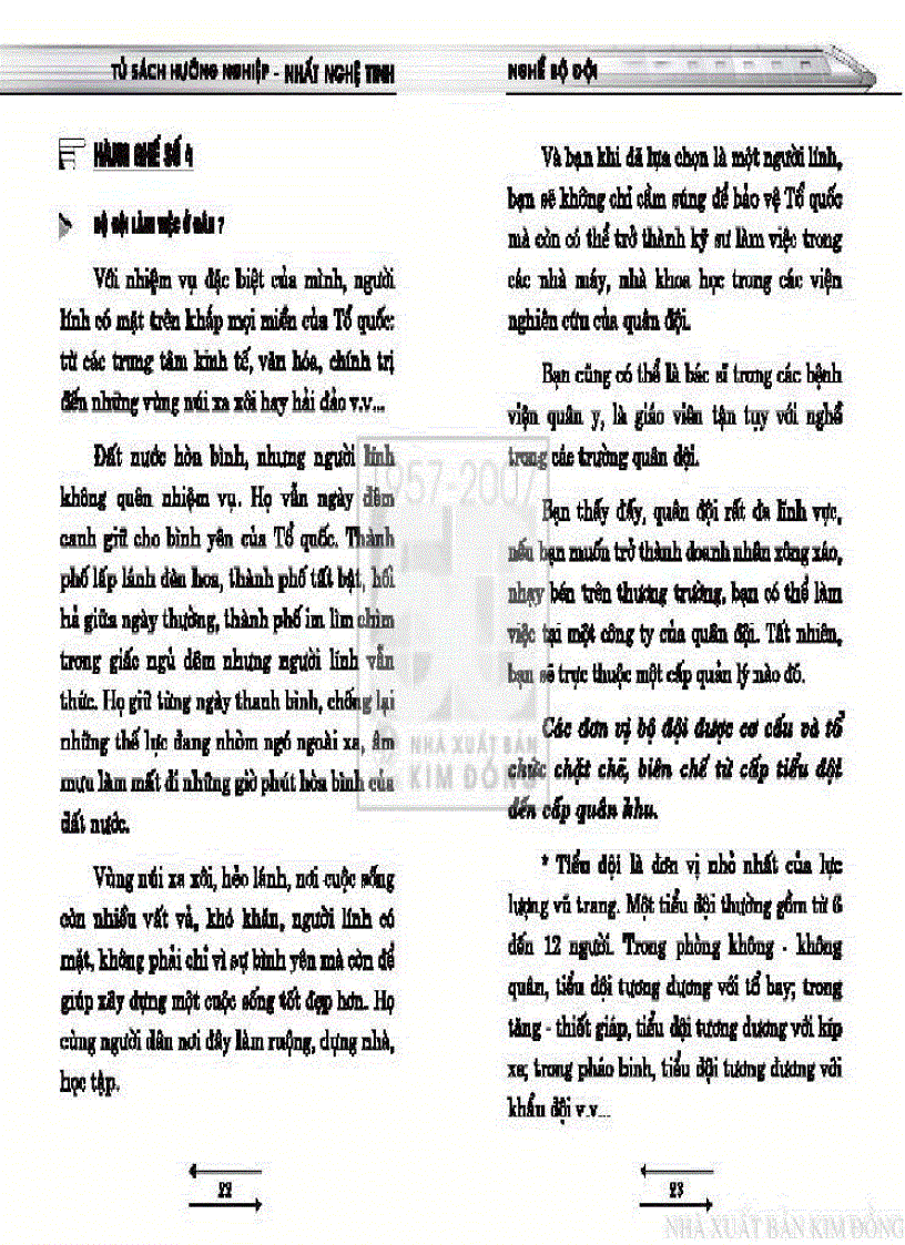 image for page Tủ sách hướng nghiệp Nghề Bộ đội