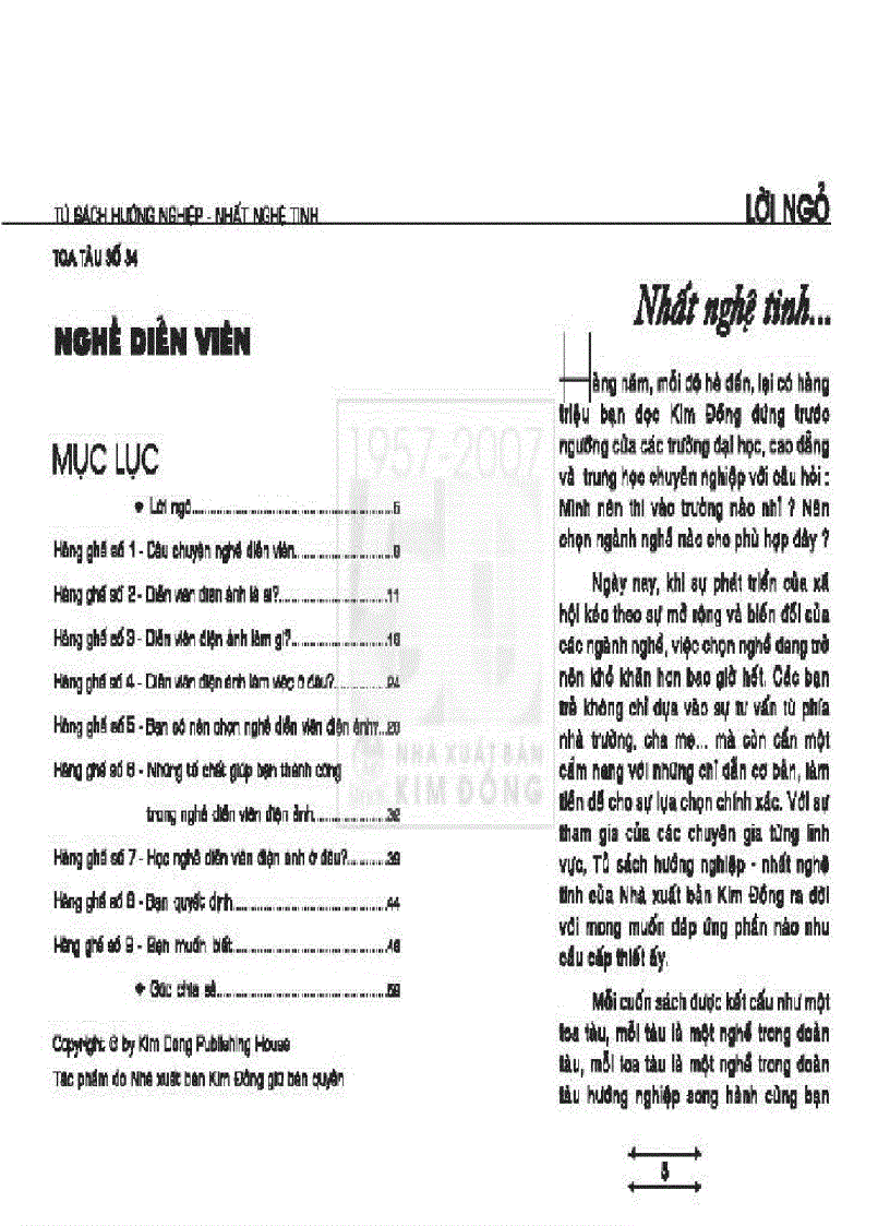 image for page Tủ sách hướng nghiệp Nghề Diễn viên