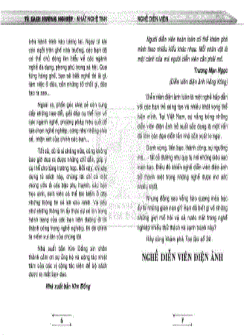 image for page Tủ sách hướng nghiệp Nghề Diễn viên