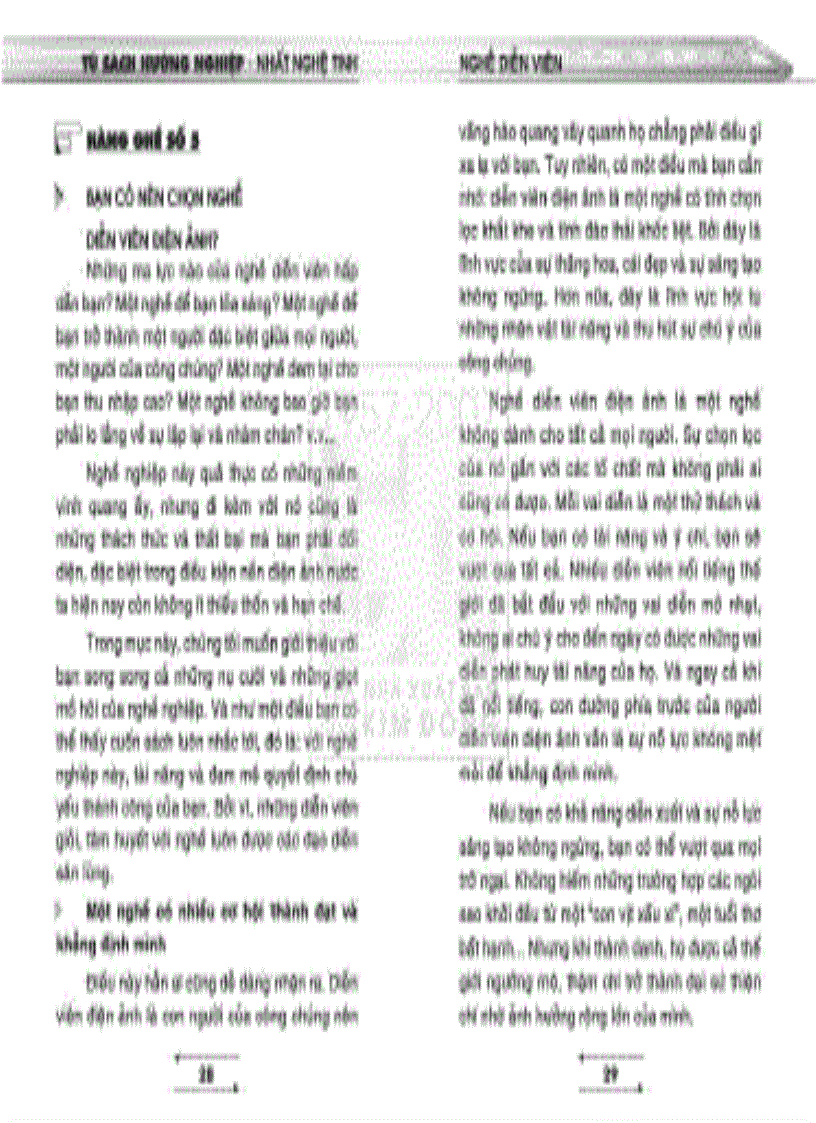 image for page Tủ sách hướng nghiệp Nghề Diễn viên