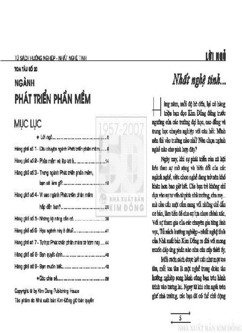 image for page Tủ sách hướng nghiệp Ngành Phát triển phần mềm