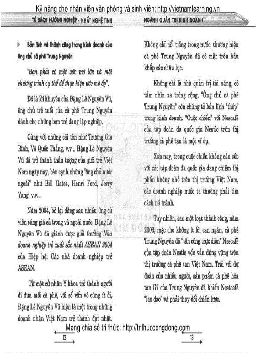 image for page Tủ sách hướng nghiệp Ngành Quản trị kinh doanh