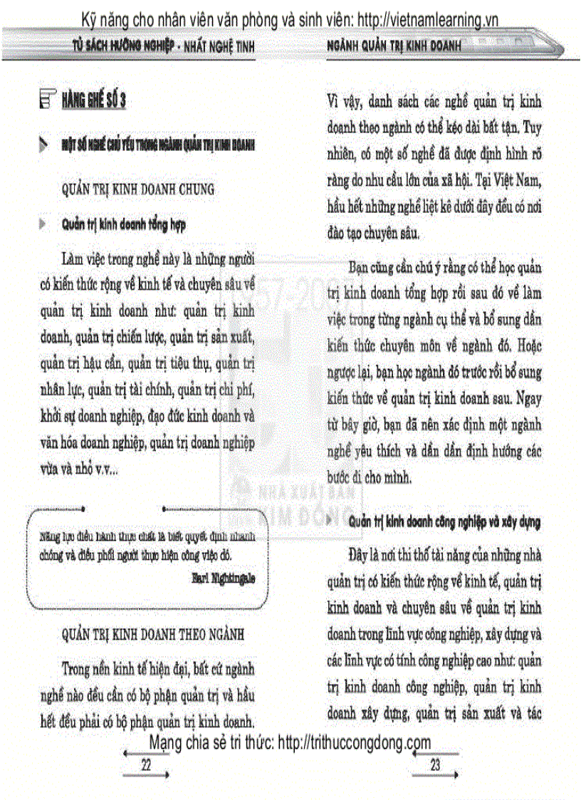 image for page Tủ sách hướng nghiệp Ngành Quản trị kinh doanh