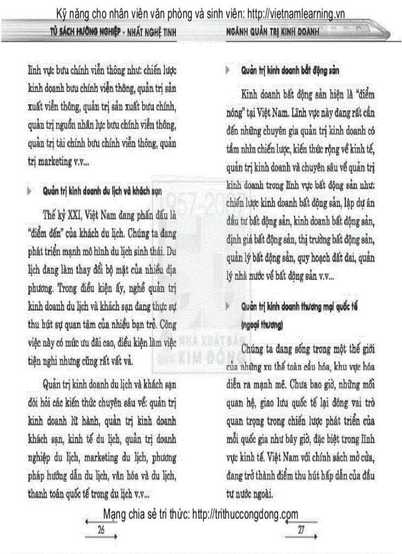 image for page Tủ sách hướng nghiệp Ngành Quản trị kinh doanh