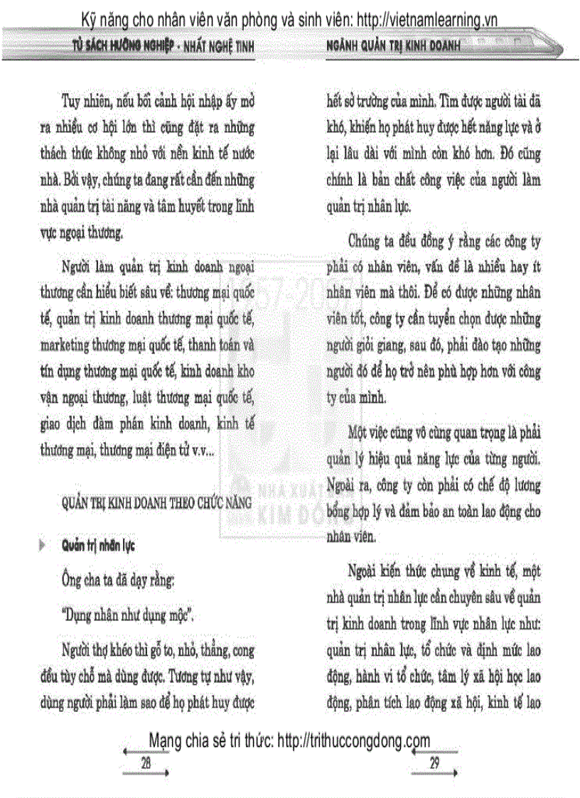 image for page Tủ sách hướng nghiệp Ngành Quản trị kinh doanh