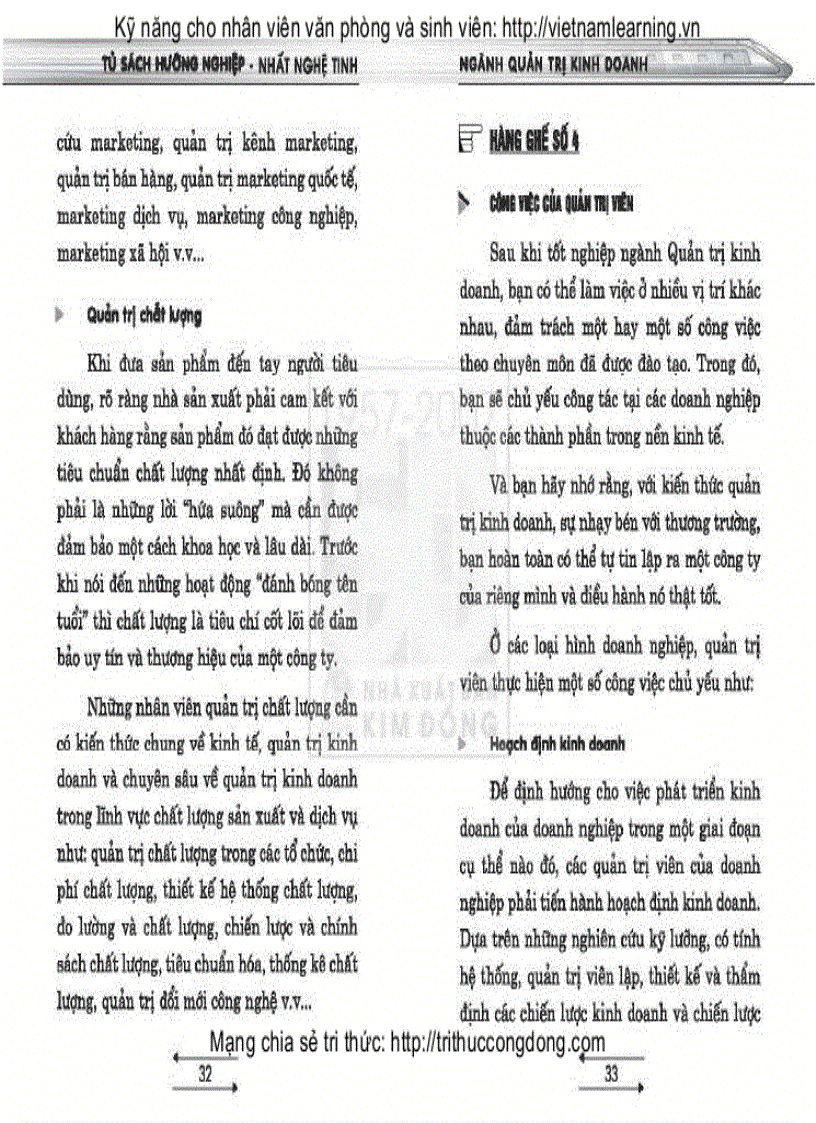 image for page Tủ sách hướng nghiệp Ngành Quản trị kinh doanh