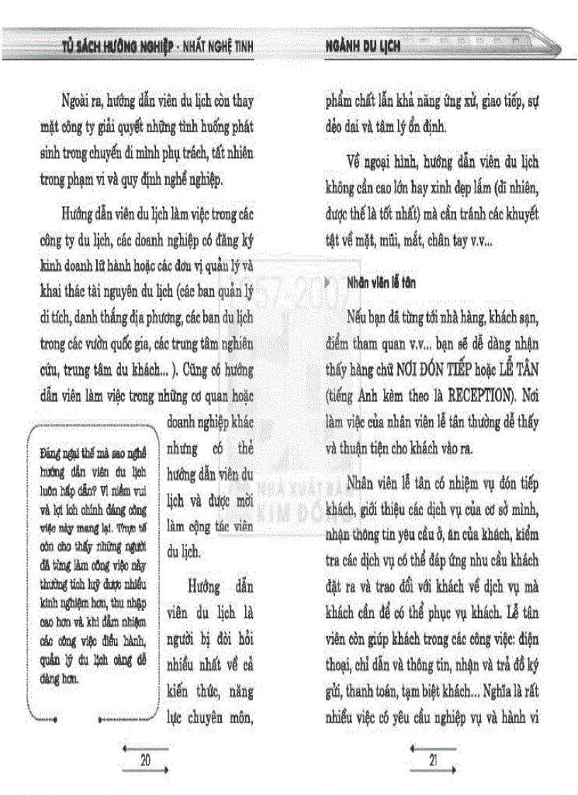 image for page Tủ sách hướng nghiệp Ngành Du lịch