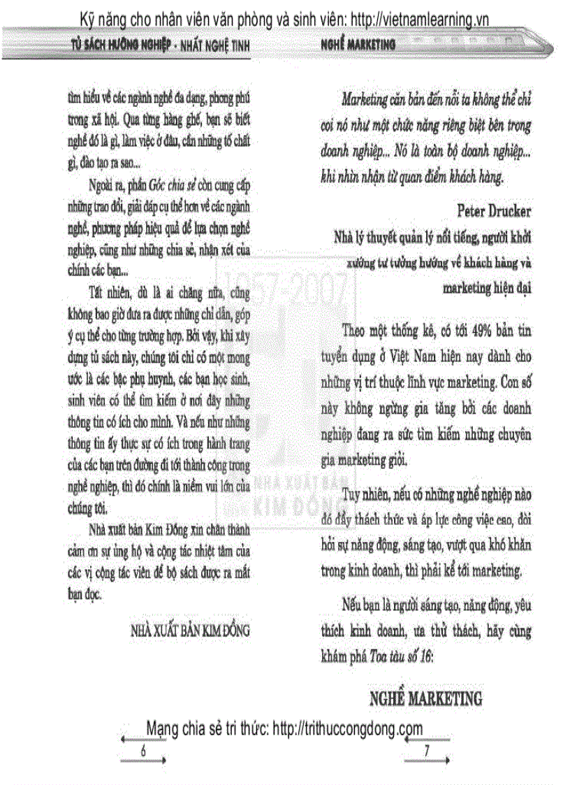 image for page Tủ sách hướng nghiệp Nghề Marketing