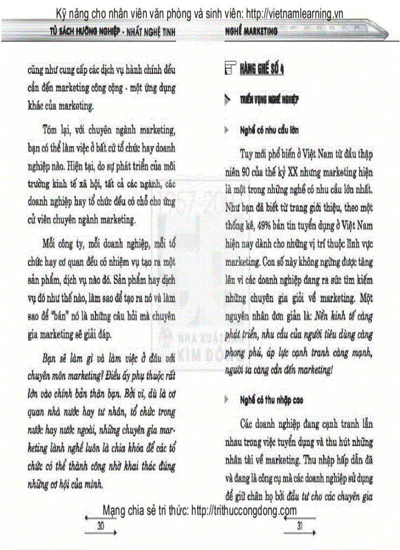 image for page Tủ sách hướng nghiệp Nghề Marketing