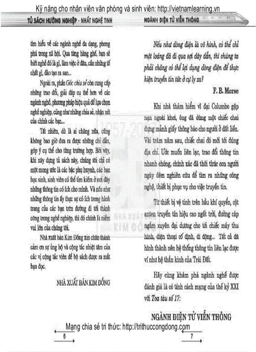 image for page Tủ sách hướng nghiệp Ngành Điện tử viễn thông