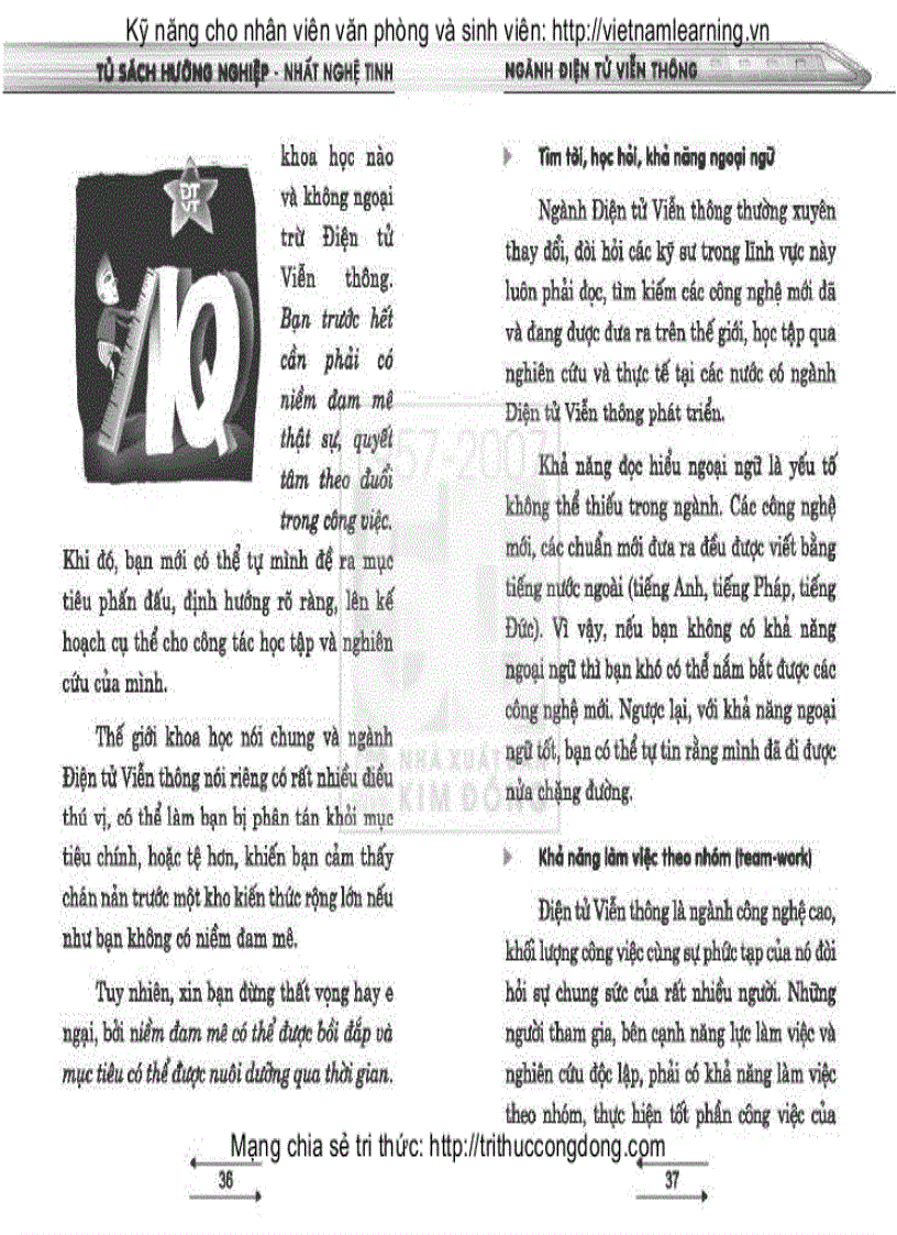 image for page Tủ sách hướng nghiệp Ngành Điện tử viễn thông