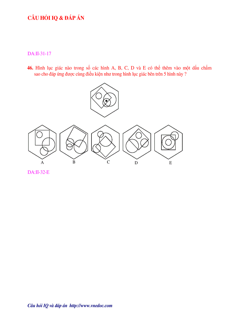 image for page Câu hỏi IQ và đáp án