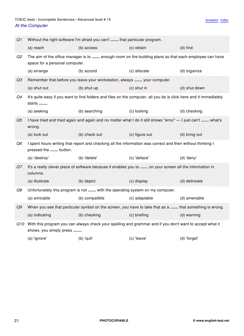 image for page 100 TOEIC Preparation Tests