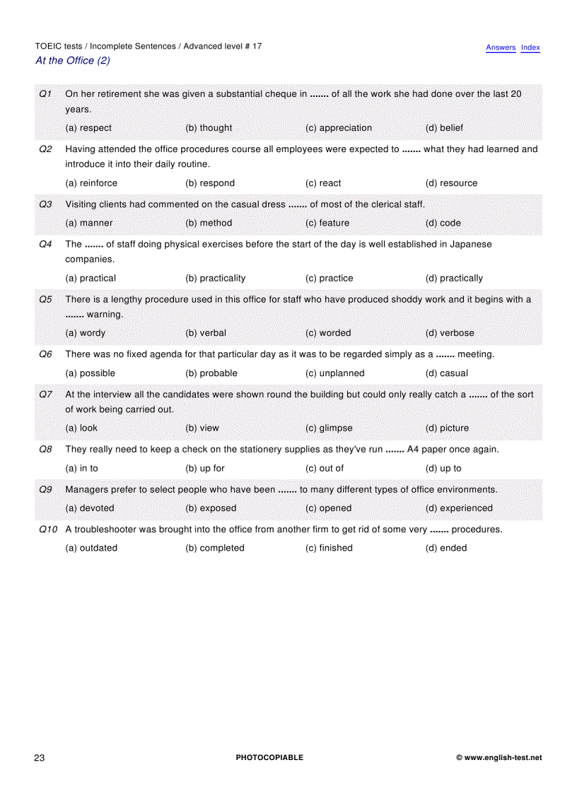 image for page 100 TOEIC Preparation Tests