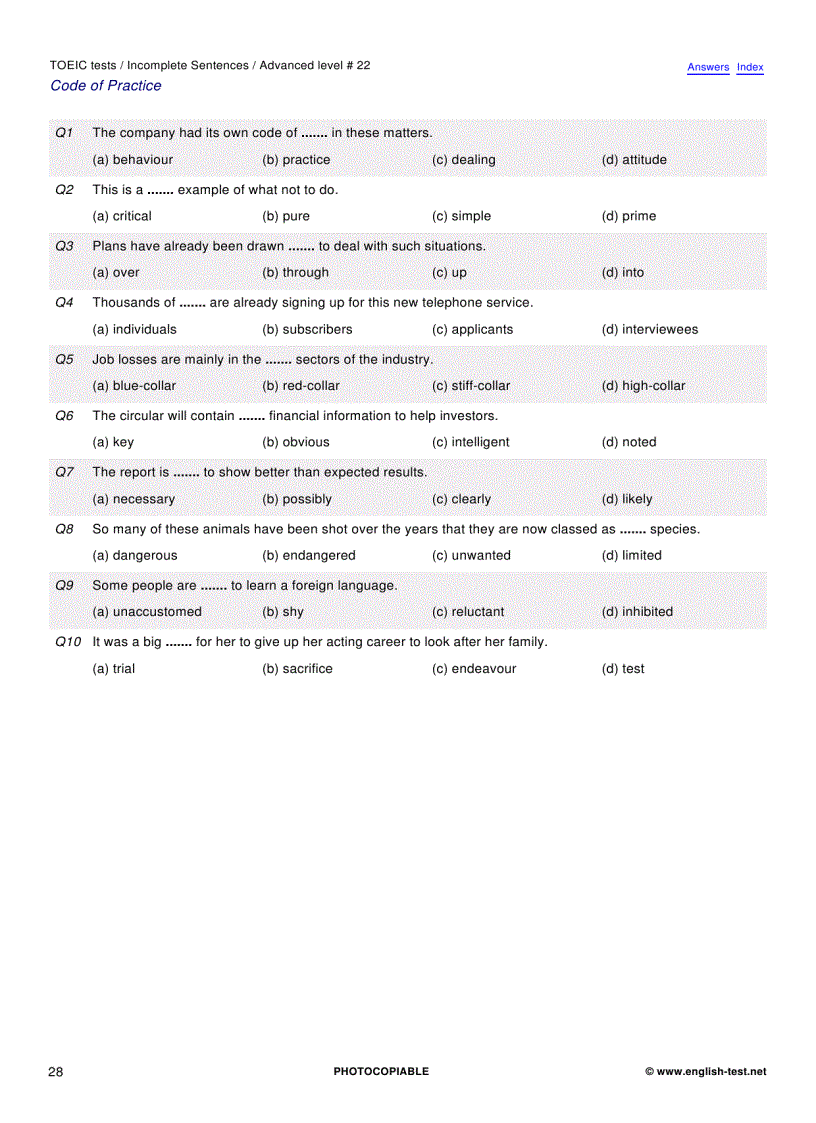 image for page 100 TOEIC Preparation Tests