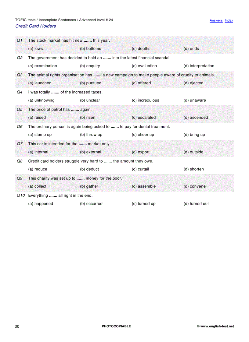image for page 100 TOEIC Preparation Tests