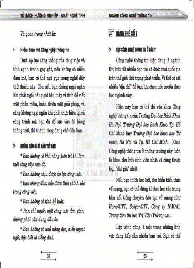 image for page Tủ sách hướng nghiệp Nhất nghệ tinh Ngành công nghệ thông tin
