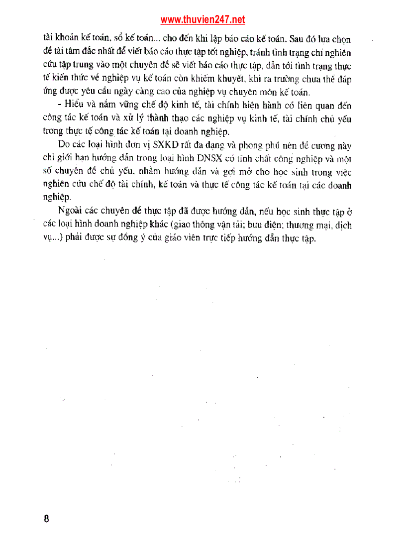 image for page Giáo trình Hướng dẫn nội dung thực tập và viết báo cáo thực tập tốt nghiệp chuyên ngành kế toán
