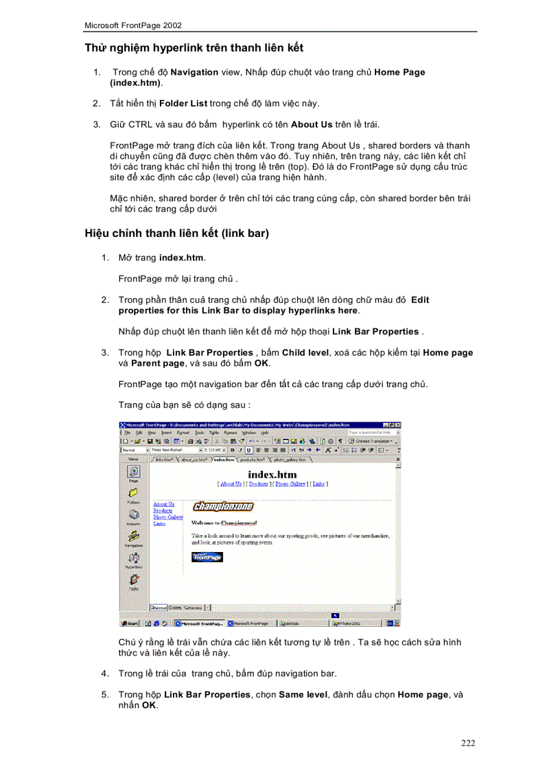 image for page Microsoft Frontpage 2002 toàn tập