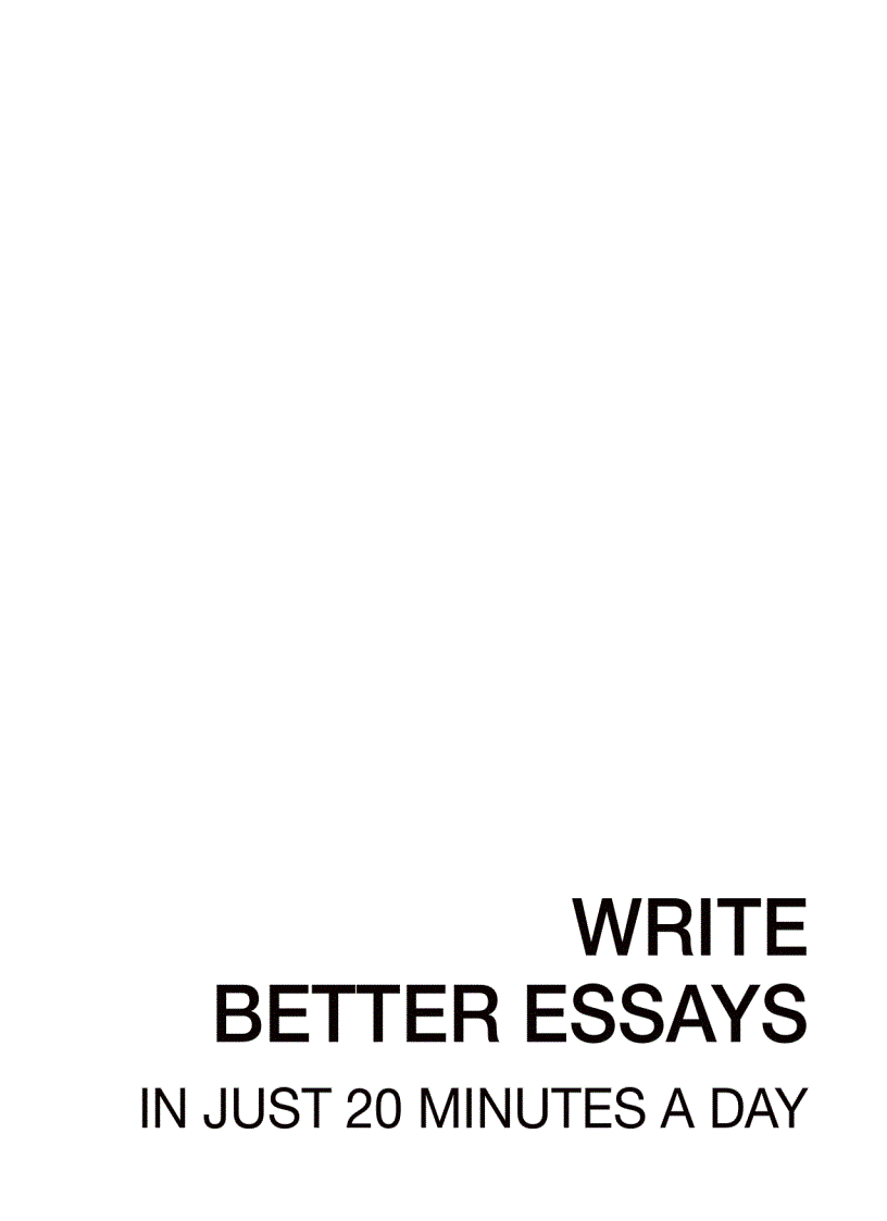 Write better essays