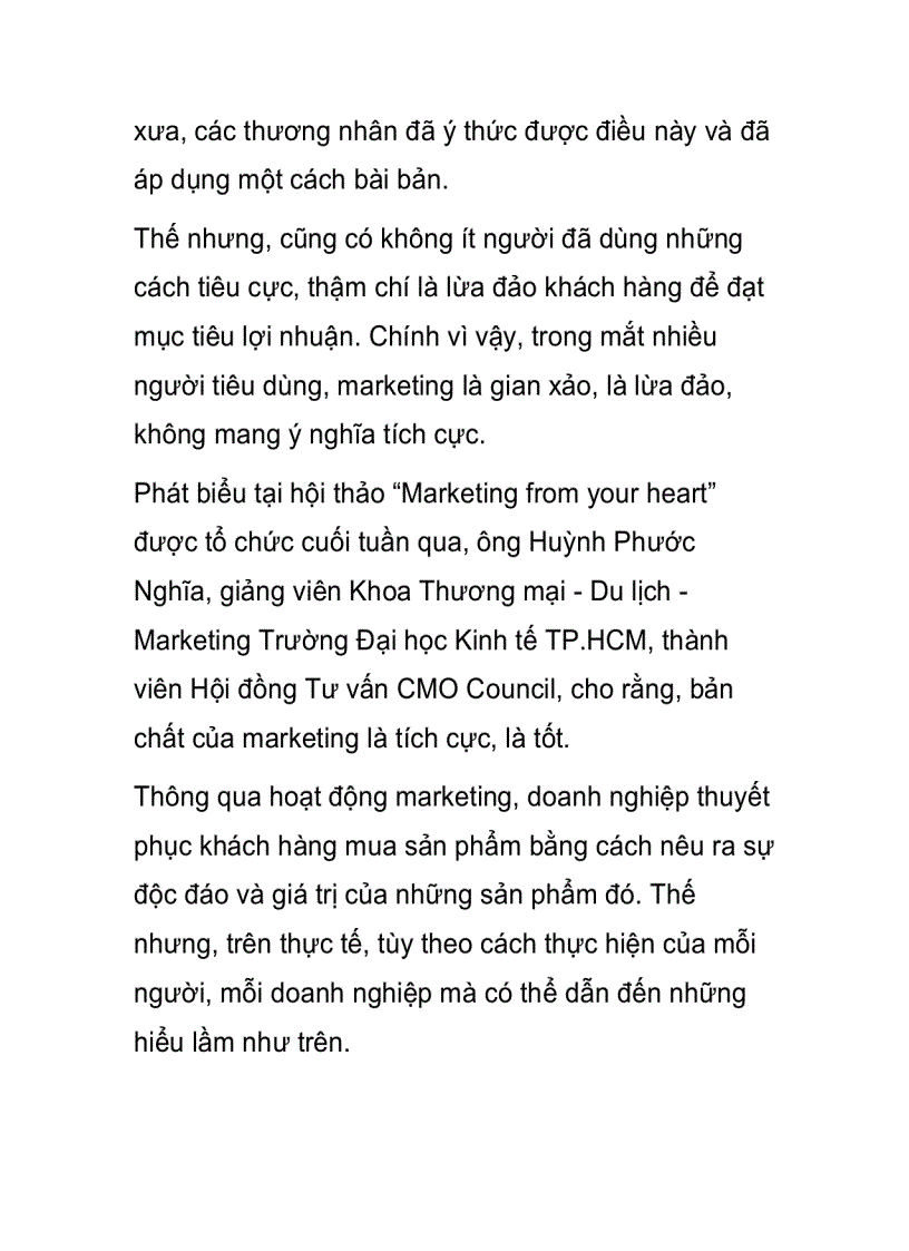 image for page Marketing từ trái tim