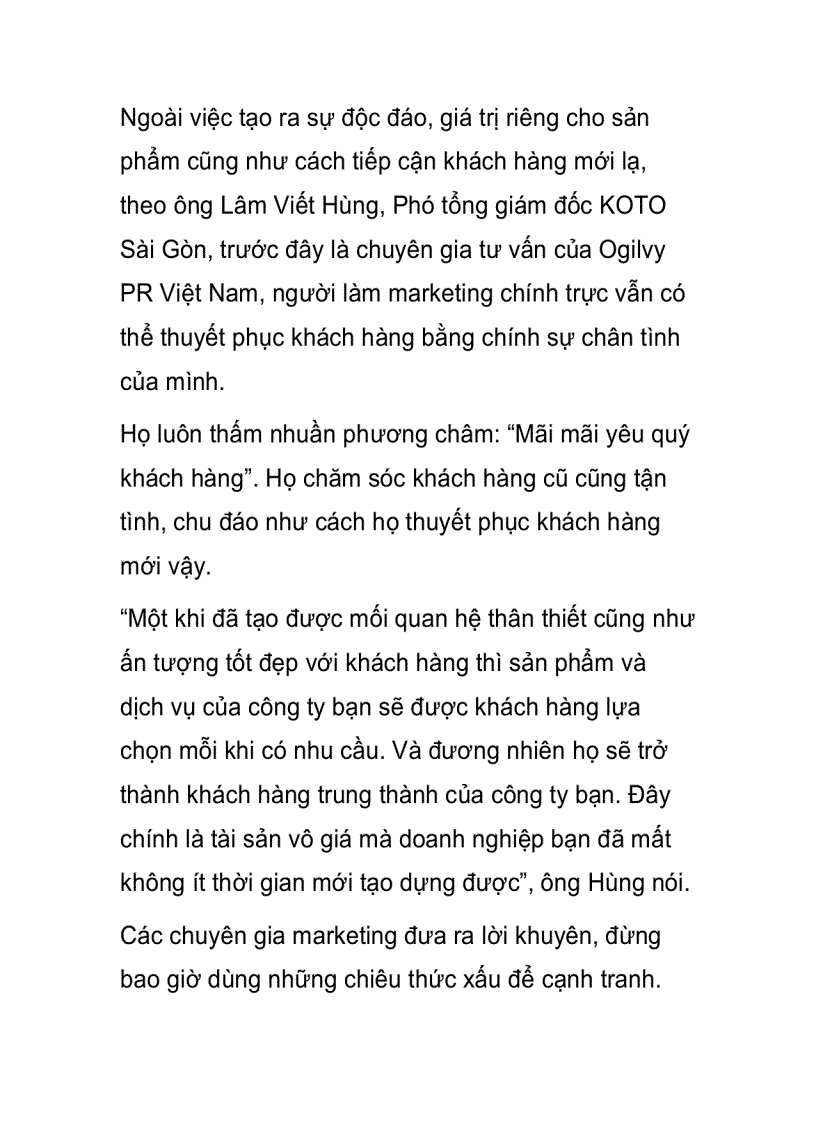 image for page Marketing từ trái tim