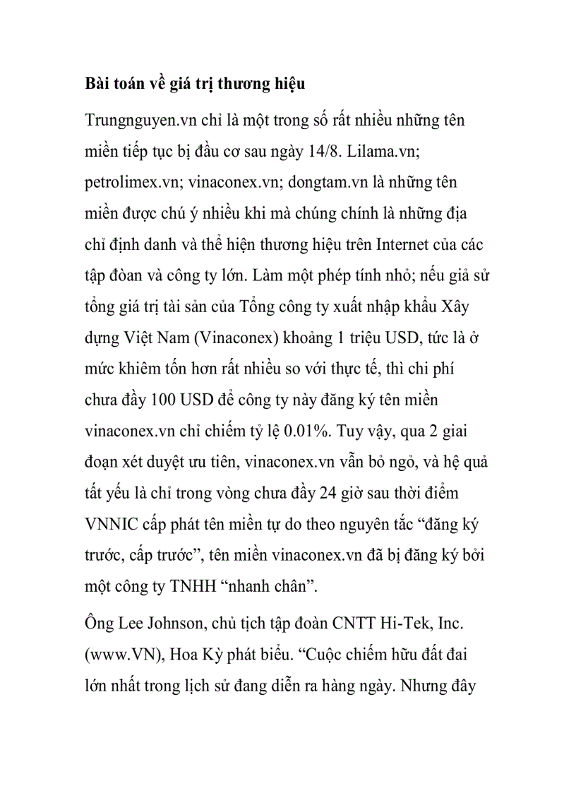 image for page Quá khó để bảo vệ Thương hiệu trên mạng Internet